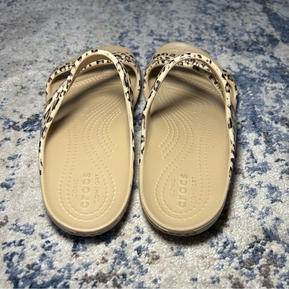 Crocs Kaydee II Cheetah Print Slip-On Slides Size 7 - Picture 7 of 9